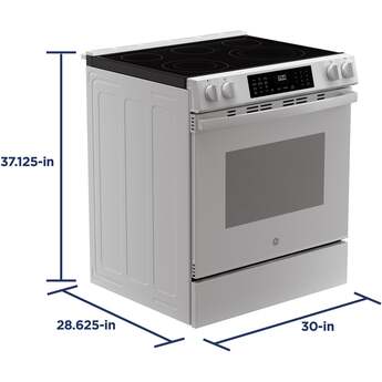 30 Inch Slide-In Electric Smart Range with 5 Smoothtop Elements, 5.3 cu. ft. Convection Oven, Power Boil™ Burner, Warming Zone, Storage Drawer, Sabbath Mode, Steam Clean, and ADA Compliant: White — thumbnail 23