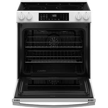 30 Inch Slide-In Electric Smart Range with 5 Smoothtop Elements, 5.3 cu. ft. Convection Oven, Power Boil™ Burner, Warming Zone, Storage Drawer, Sabbath Mode, Steam Clean, and ADA Compliant: White — thumbnail 24