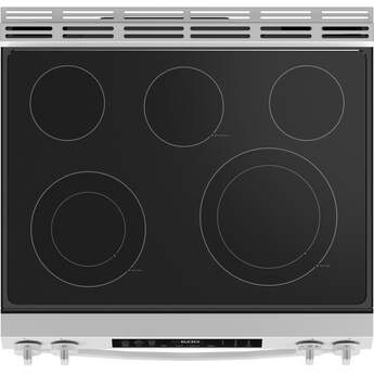30 Inch Slide-In Electric Smart Range with 5 Smoothtop Elements, 5.3 cu. ft. Convection Oven, Power Boil™ Burner, Warming Zone, Storage Drawer, Sabbath Mode, Steam Clean, and ADA Compliant: White — thumbnail 3