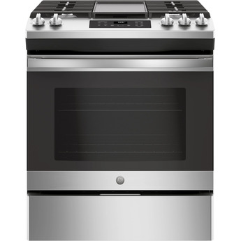 GE 30" Stainless Steel Gas Slide-In Sealed Burner Range