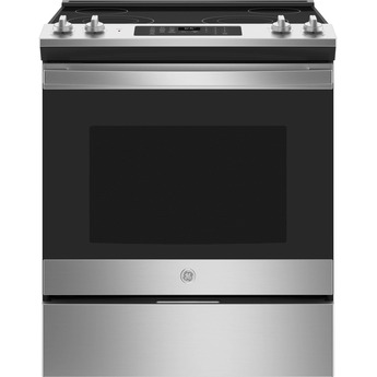 GE 30" Stainless Steel Slide-In Electric Smoothtop Range - ADA Compliant with Self Clean