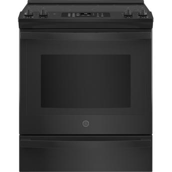 GE JS760DPBB 30 Inch Black Slide-in Electric Convection Range