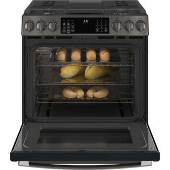GE Profile PGS930BPTS 30 Inch Black Stainless Steel Slide-in Gas Convection Range — thumbnail 5