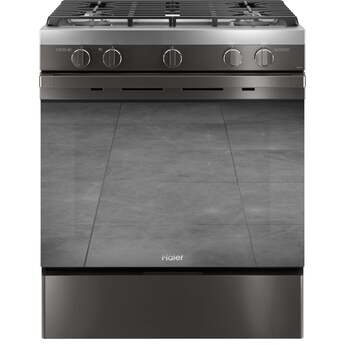 Haier 30" Black Stainless Steel Natural Gas Slide-In Sealed Burner Range - Convection — thumbnail 4