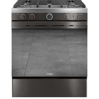 Haier 30" Black Stainless Steel Natural Gas Slide-In Sealed Burner Range - Convection — thumbnail 8