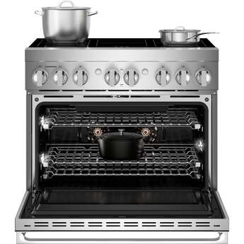 Jenn Air 36 Inch Freestanding Induction Smart Range with 6 Heating Elements, 5.1 cu. ft. Oven Capacity, Flex-Choice™ Zones, Halo-Effect Knobs, Dual-Fan True Convection and Pan Detection: Noir — thumbnail 6