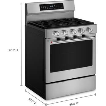 KitchenAid 5.0 Cu. Ft. Smart Freestanding Gas Range with Convection Cooking Modes: Stainless Steel — thumbnail 3