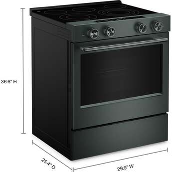 KitchenAid 5.3 Cu. Ft. Smart Slide-in Electric Range with Two Even-Heat™ Hyper Elements and Convection Cooking Modes: Juniper — thumbnail 4