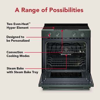 KitchenAid 5.3 Cu. Ft. Smart Slide-in Electric Range with Two Even-Heat™ Hyper Elements and Convection Cooking Modes: Juniper — thumbnail 6