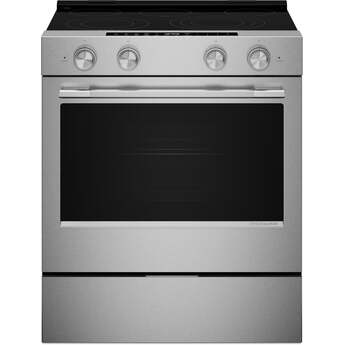 KitchenAid 5.3 Cu. Ft. Smart Slide-in Electric Range with Two Even-Heat™ Hyper Elements and Convection Cooking Modes: Stainless Steel