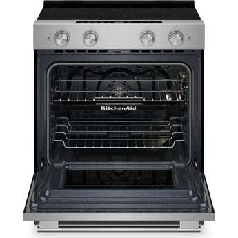 KitchenAid 5.3 Cu. Ft. Smart Slide-in Electric Range with Two Even-Heat™ Hyper Elements and Convection Cooking Modes: Stainless Steel — thumbnail 2