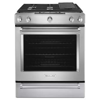 Kitchen Aid KitchenAid 30" Stainless Steel Natural Gas Slide-In Range with Baking Drawer - C
