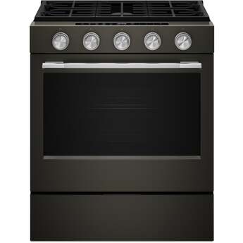 KitchenAid 5.0 Cu. Ft. Smart Slide-in Gas Range with Convection Cooking Modes and 2-in-1 Burner: Black Ore — thumbnail 10