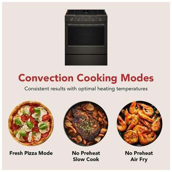 KitchenAid 5.0 Cu. Ft. Smart Slide-in Gas Range with Convection Cooking Modes and 2-in-1 Burner: Black Ore — thumbnail 13