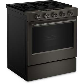 KitchenAid 5.0 Cu. Ft. Smart Slide-in Gas Range with Convection Cooking Modes and 2-in-1 Burner: Black Ore — thumbnail 16