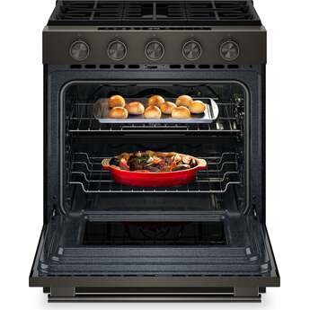 KitchenAid 5.0 Cu. Ft. Smart Slide-in Gas Range with Convection Cooking Modes and 2-in-1 Burner: Black Ore — thumbnail 28