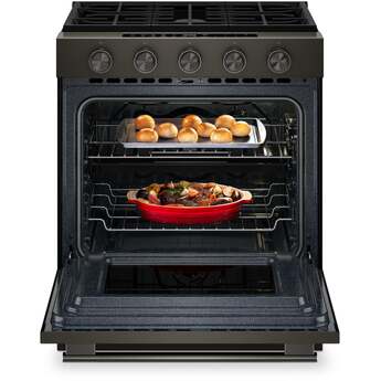 KitchenAid 5.0 Cu. Ft. Smart Slide-in Gas Range with Convection Cooking Modes and 2-in-1 Burner: Black Ore — thumbnail 32