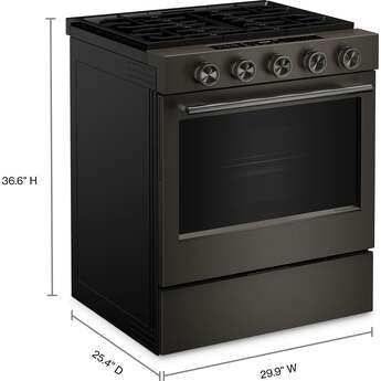KitchenAid 5.0 Cu. Ft. Smart Slide-in Gas Range with Convection Cooking Modes and 2-in-1 Burner: Black Ore — thumbnail 44
