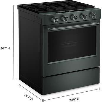 KitchenAid 5.0 Cu. Ft. Smart Slide-in Gas Range with Convection Cooking Modes and 2-in-1 Burner: Juniper — thumbnail 3