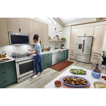 KitchenAid 30 Inch Slide-In Induction Range with 4 Elements, 6.4 cu. ft. Even-Heat™ True Convection Oven, Bridge Zone, Storage Drawer, Air Fry, Steam Bake, AquaLift® Self-Clean, and ADA Compliant: Stainless Steel — thumbnail 13