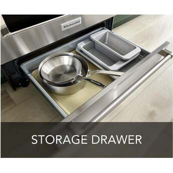 KitchenAid 30 Inch Slide-In Induction Range with 4 Elements, 6.4 cu. ft. Even-Heat™ True Convection Oven, Bridge Zone, Storage Drawer, Air Fry, Steam Bake, AquaLift® Self-Clean, and ADA Compliant: Stainless Steel — thumbnail 23