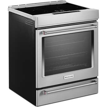 KitchenAid 30 Inch Slide-In Induction Range with 4 Elements, 6.4 cu. ft. Even-Heat™ True Convection Oven, Bridge Zone, Storage Drawer, Air Fry, Steam Bake, AquaLift® Self-Clean, and ADA Compliant: Stainless Steel — thumbnail 25