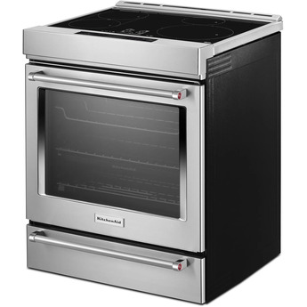 KitchenAid 30 Inch Slide-In Induction Range with 4 Elements, 6.4 cu. ft. Even-Heat™ True Convection Oven, Bridge Zone, Storage Drawer, Air Fry, Steam Bake, AquaLift® Self-Clean, and ADA Compliant: Stainless Steel — thumbnail 28