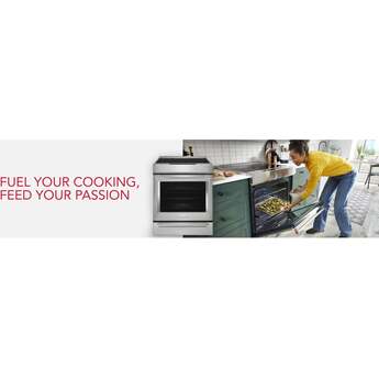 KitchenAid 30 Inch Slide-In Induction Range with 4 Elements, 6.4 cu. ft. Even-Heat™ True Convection Oven, Bridge Zone, Storage Drawer, Air Fry, Steam Bake, AquaLift® Self-Clean, and ADA Compliant: Stainless Steel — thumbnail 30