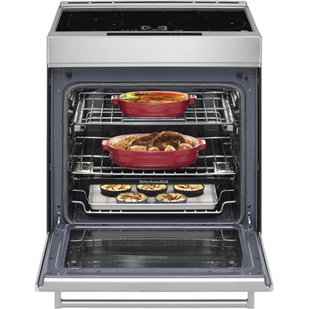 KitchenAid 30 Inch Slide-In Induction Range with 4 Elements, 6.4 cu. ft. Even-Heat™ True Convection Oven, Bridge Zone, Storage Drawer, Air Fry, Steam Bake, AquaLift® Self-Clean, and ADA Compliant: Stainless Steel — thumbnail 39