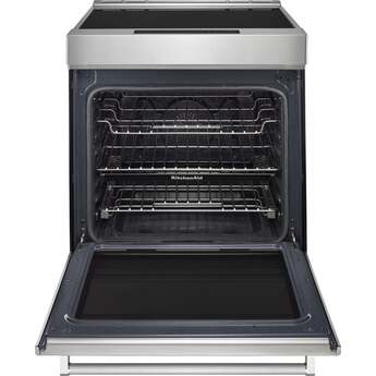 KitchenAid 30 Inch Slide-In Induction Range with 4 Elements, 6.4 cu. ft. Even-Heat™ True Convection Oven, Bridge Zone, Storage Drawer, Air Fry, Steam Bake, AquaLift® Self-Clean, and ADA Compliant: Stainless Steel — thumbnail 4