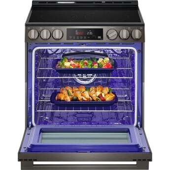 LG LSEL6333ZE 6.3 Cu. Ft. Smart Electric Slide-in Range: Black Stainless Black Stainless Steel — thumbnail 14