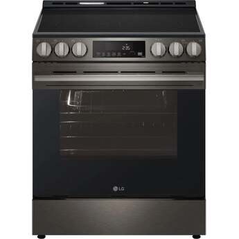 LG LSEL6333ZE 6.3 Cu. Ft. Smart Electric Slide-in Range: Black Stainless Black Stainless Steel — thumbnail 4