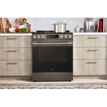 LG LSEL6333ZE 6.3 Cu. Ft. Smart Electric Slide-in Range: Black Stainless Black Stainless Steel — thumbnail 6