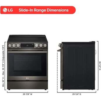 LG LSEL6335ZE 6.3 cu. ft. Smart Electric Slide-in Range Black Stainless Steel — thumbnail 7