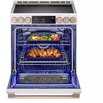 LG Studio LSES6338N 6.3 cu. ft. InstaView Electric Slide-in Range Essence White — thumbnail 2