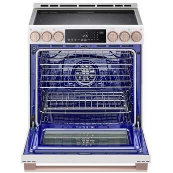 LG Studio LSES6338N 6.3 cu. ft. InstaView Electric Slide-in Range Essence White — thumbnail 5