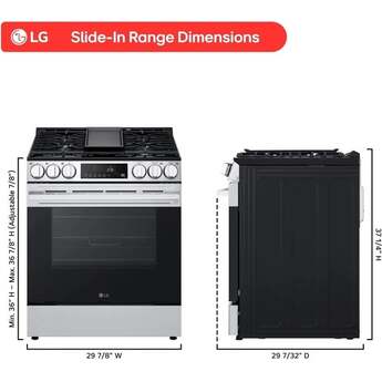 LG LSGL5833X 5.8 cu.ft. Smart Gas Single Oven Slide-in Range, Air Fry, Fan — thumbnail 4