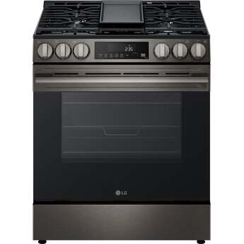 LG LSGL5833Z 5.8 cu. ft. Smart Gas Slide-in Range: Black Stainless Black Stainless Steel