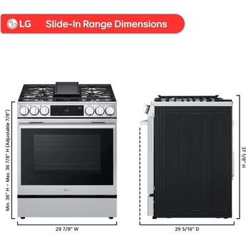 LG LSGL6335X 6.3 cu ft. Smart Gas Slide-In Range ProBake Convection? InstaView?, — thumbnail 11