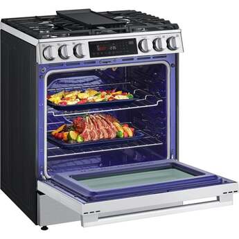 LG LSGL6335X 6.3 cu ft. Smart Gas Slide-In Range ProBake Convection? InstaView?, — thumbnail 7