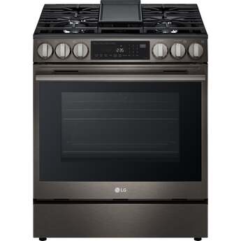 LG LSGL6335Z 5.8 cu. ft. Smart Gas Slide-in Range: Black Stainless Black Stainless Steel