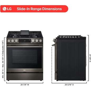 LG LSGL6335Z 5.8 cu. ft. Smart Gas Slide-in Range: Black Stainless Black Stainless Steel — thumbnail 14