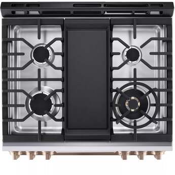 LG Studio LSGS6338N 30 Inch Slide-In Gas Smart Range Essence White — thumbnail 2