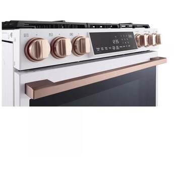 LG Studio LSGS6338N 30 Inch Slide-In Gas Smart Range Essence White — thumbnail 3