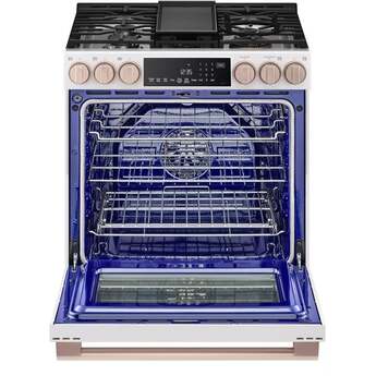 LG Studio LSGS6338N 30 Inch Slide-In Gas Smart Range Essence White — thumbnail 8