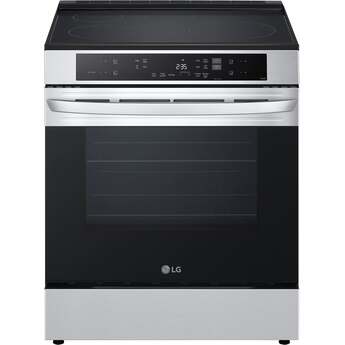 LG 30 Inch Smart Slide-In Induction Range with 4 Heating Elements, 6.3 cu. ft. Capacity, Storage Drawer, Air Fry, EasyClean® and Self Clean, WideView™ Window, Sabbath Mode, and Energy Star Certified: Printproof Stainless Steel