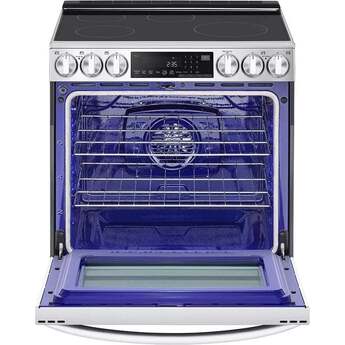 LG 30 Inch Slide-in Induction Smart Range with 5 Radiant Elements, 6.3 cu. ft. Oven Capacity, Storage Drawer, ProBake Convection®, Air Fry, Sabbath Mode, Self+EasyClean®, Wi-Fi, InstaView® and Energy Star Certified: Printproof Stainless Steel — thumbnail 5