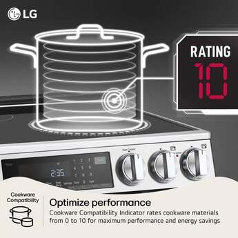 LG 30 Inch Slide-In Smart Induction Range with 5 Elements, 6.3 cu. ft. ProBake Convection® Oven, UltraHeat™ Element, Storage Drawer, InstaView®, EasyClean®, Sabbath Mode, and ENERGY STAR®: PrintProof® Stainless Steel — thumbnail 3