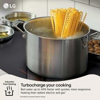 LG 30 Inch Slide-In Smart Induction Range with 5 Elements, 6.3 cu. ft. ProBake Convection® Oven, UltraHeat™ Element, Storage Drawer, InstaView®, EasyClean®, Sabbath Mode, and ENERGY STAR®: PrintProof® Stainless Steel — thumbnail 7