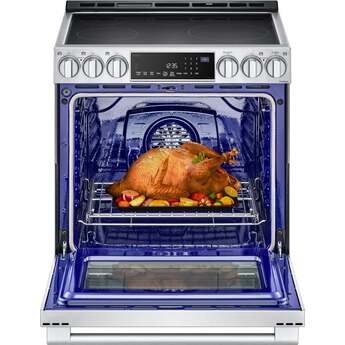 LG Studio 30 Inch Smart Slide In Induction Range with 5 Induction/Radiant Elements, 6.3 Cu. Ft. Oven Capacity, ProBake Convection®, Storage Drawer, Wi-Fi, Easy Clean, Self Clean, Sabbath Mode and Energy Star Certified: Fingerprint Resistant Stainless Steel — thumbnail 7